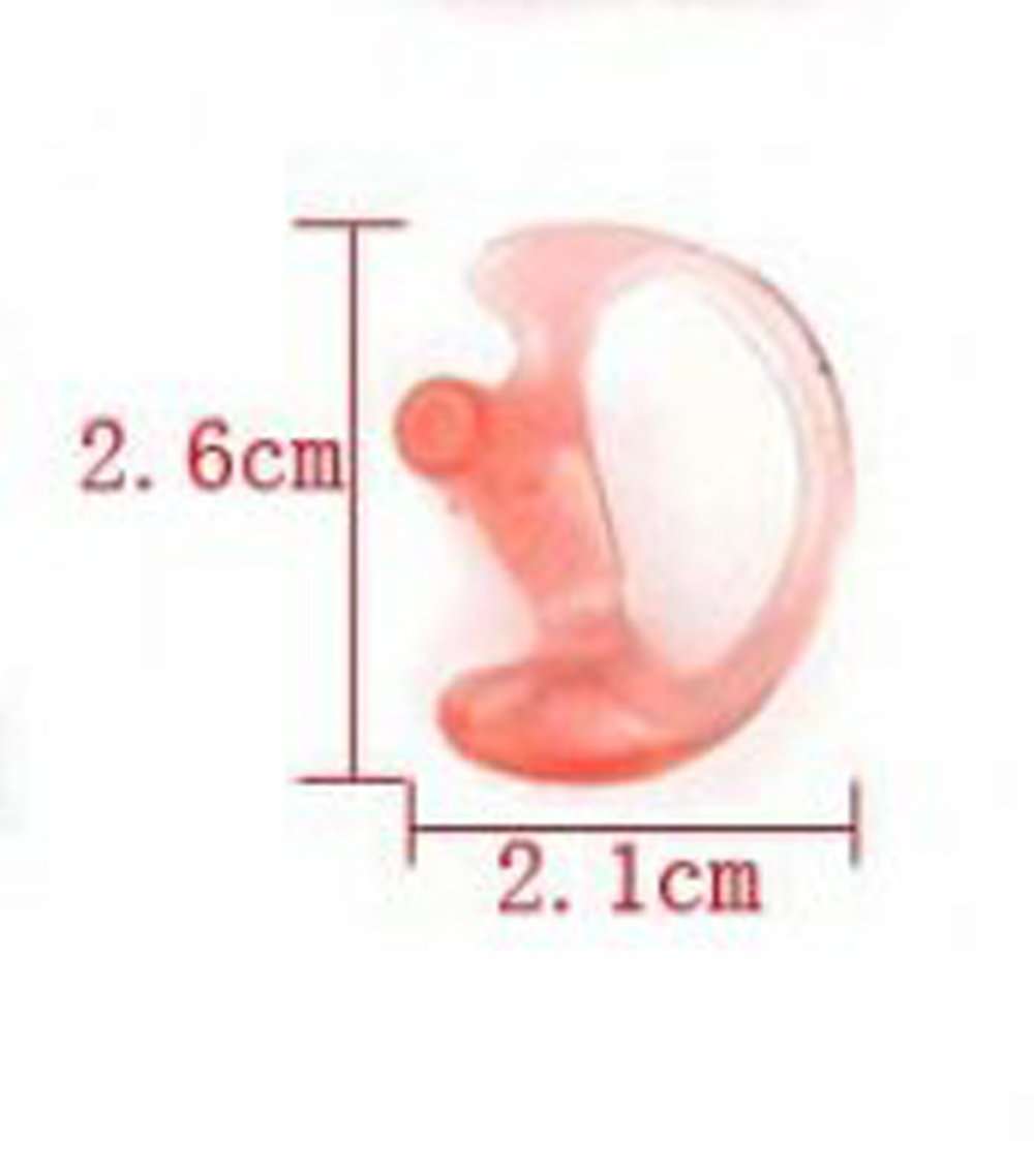 FANVERIM 2 Pack Left Medium Semi Custom Flexible Open Ear Insert Ear Mold for Two-Way Radio Audio 3