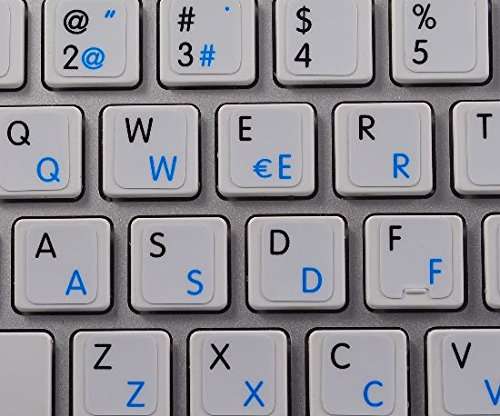 MAC English - Spanish (Traditional) Keyboard Labels ON White Background for Desktop, Laptop and Notebook 4