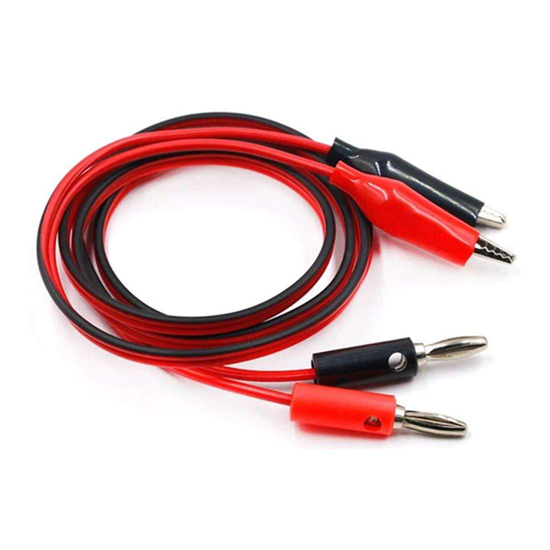bnafes Power Supply Double Alligator Clip to Banana Connector Audio Video Test Cable 1M Length 5 Pairs 4