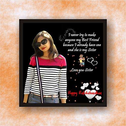 Express-O-Board Personalised Rakshabandhan Gift Photo Frame for Sister (12 in x 12 in) 4
