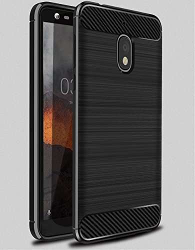 Osophter Compatiable with Nokia 2.1 Case,Nokia 2V Case Shock-Absorption Flexible TPU Rubber Soft Silicone Full-Body Protective Cover for Nokia 2.1/Nokia 2 V(Black) 2