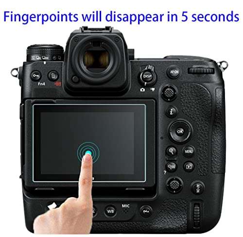 HUIPUXIANG Top + Screen Protector for Nikon Z9 Z8 Camera(for Accessories), 0.3mm High Definition 9H Hardness Optical LCD Premium Glass Protective Cover [2+2 Pack] 4
