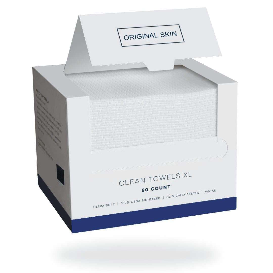 Cheekee Disposable Face Towels - Dermatologist Tested, Biobased, Clinically Proven, 100% Vegan & Cruelty-Free, Ultra Soft for Sensitive Skin, Reduces Redness, Ideal for Skincare and Travel (50 units)