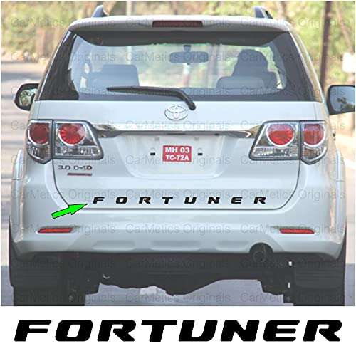 CarMetics - 9F-7OZI-RA5Z Fortuner 3D Letters for Toyota Fortuner Glossy Black - 3D Letters 3D Logo 3D Sticker fortuner Accessories 5
