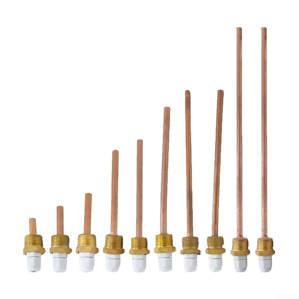 42-300mm Stainless Steel Thermowell 1/2 NPT Threads For Temperature Sensor, Temperature Sensor Housing 4-way Blind Pipe Stainless Steel Probe Water Tank Protection Housing Solar Accessories(100mm) 4