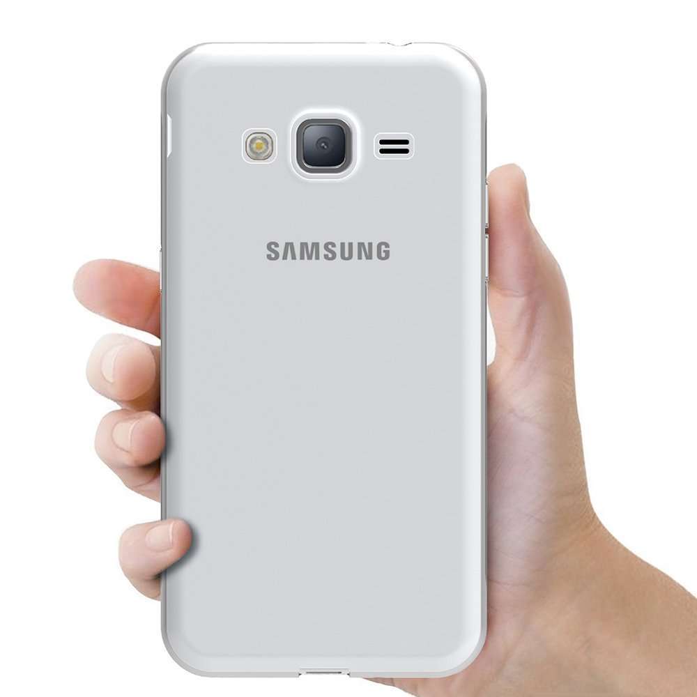 MaiJin Case for Samsung Galaxy J3 2015 / Galaxy J3 2016 (5 inch) Soft TPU Rubber Gel Bumper Transparent Back Cover 3