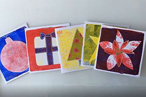 Gelli Arts Card Making Kit - Card Printing Kit with 5 X 5 Gel Printing Plate, DIY Cards Kit and Printmaking Supplies, Gel Printing Kit for Card Making, Handmade Card Kit for Kids or Adults 6