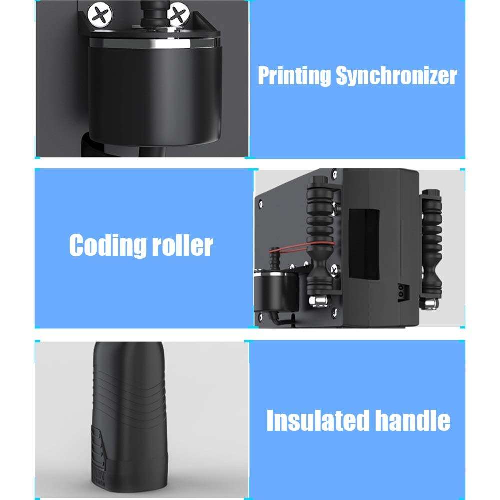 MX3S Portable Printers Labelling Gun, Handheld Inkjet Code Printer HD, Printing Trademark Logo Barcode Graphic Date Price Label Making Machine (Color : A) 5