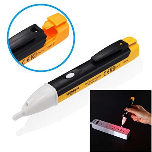 90-1000V AC Non-Contact Voltage Alert Detector Tester Meters LED Light Indication Electric Testers Yellow Black Test Pen 2