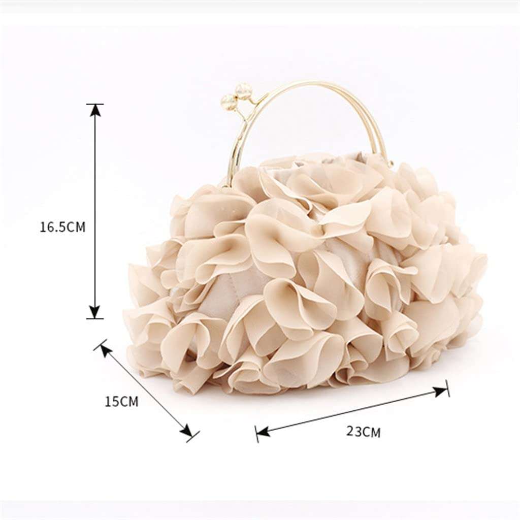YMGSCC Hand-held Flower Bag Bride Handbag Wedding Bridesmaid Temperament Dress Dinner Bag Fairy Bag 3