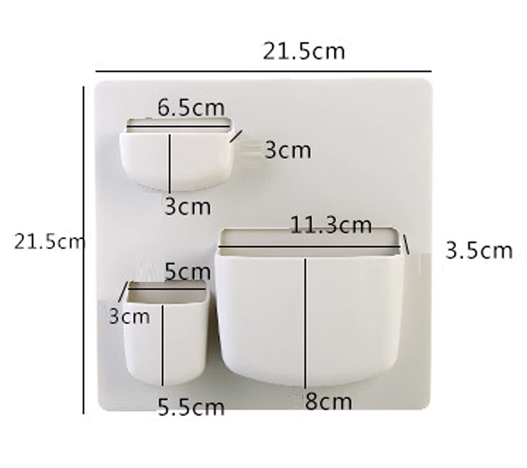 MEZON Wall Storage Rack | Plastic Wall Shelf | Wall Mounted Rack | Bathroom Shelf | Kitchen Utensil Holder (Random Color) (Desgin-2) 3