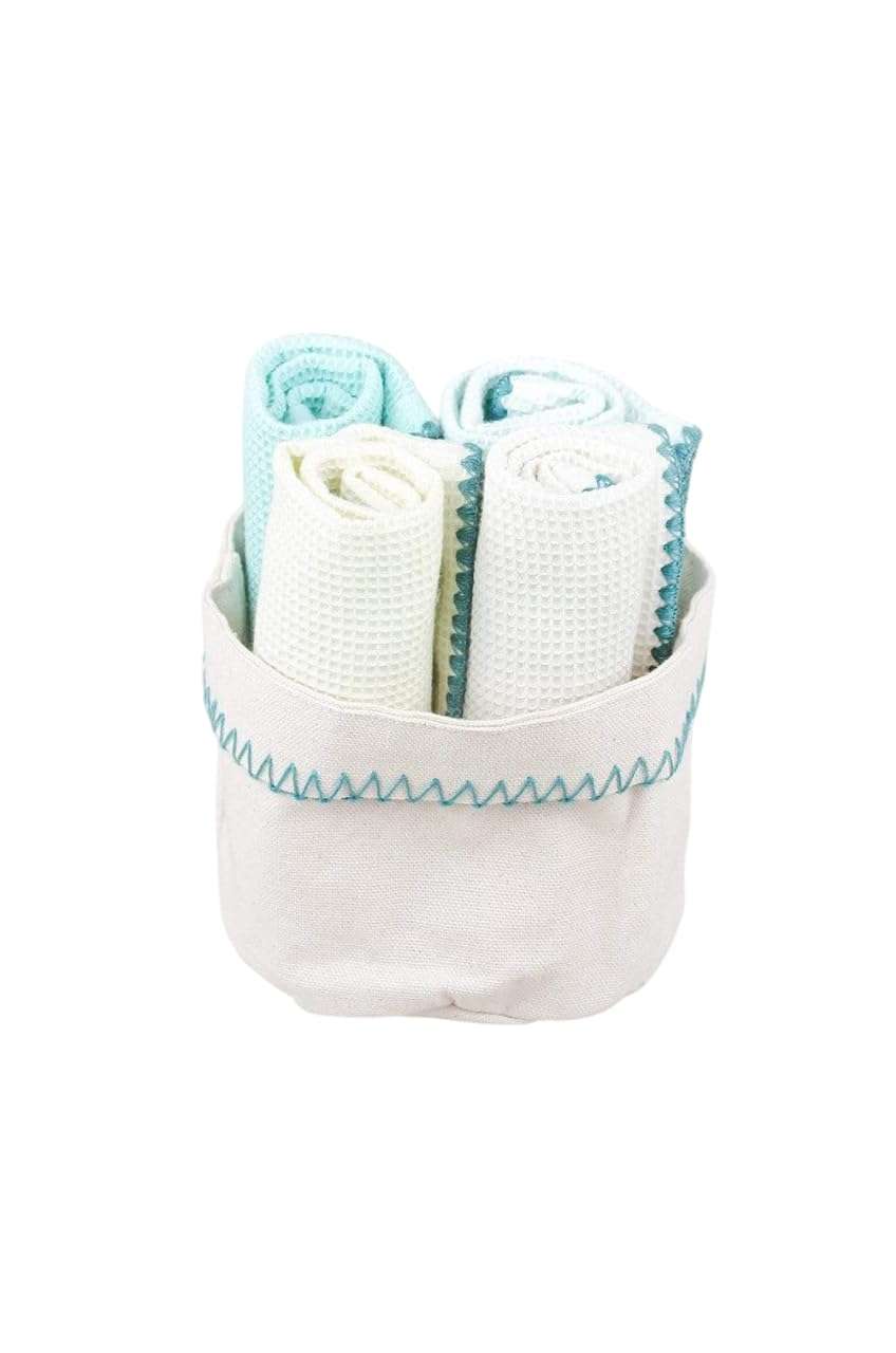 The Wishing Chair Waffle Face Towel (Set of 4) | 100% Cotton, Ultra-Soft & Quick-Drying | Premium Facial Towels for Skincare & Daily Use | Gentle, Highly Absorbent, 12 x 12 Inches 1