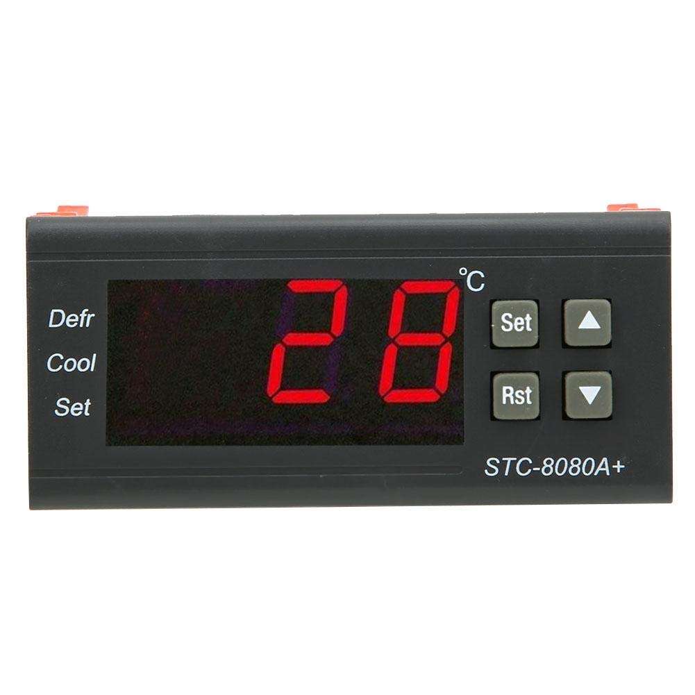 Temperature Controller, -40°C-50°C Defrosting 220V Single Sensor Lightweight Thermostat, Small for Refrigeration Storage for Refrigeration Truck 4