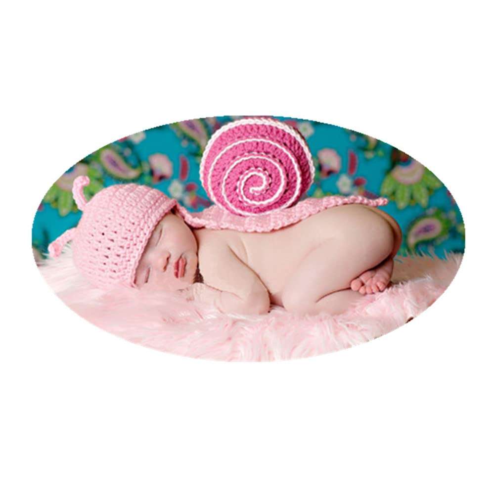 Newborn Photography Props Boys Girls Baby Photoshoot Outfits Cute Snails Crochet Knitted Baby Photo Props 3