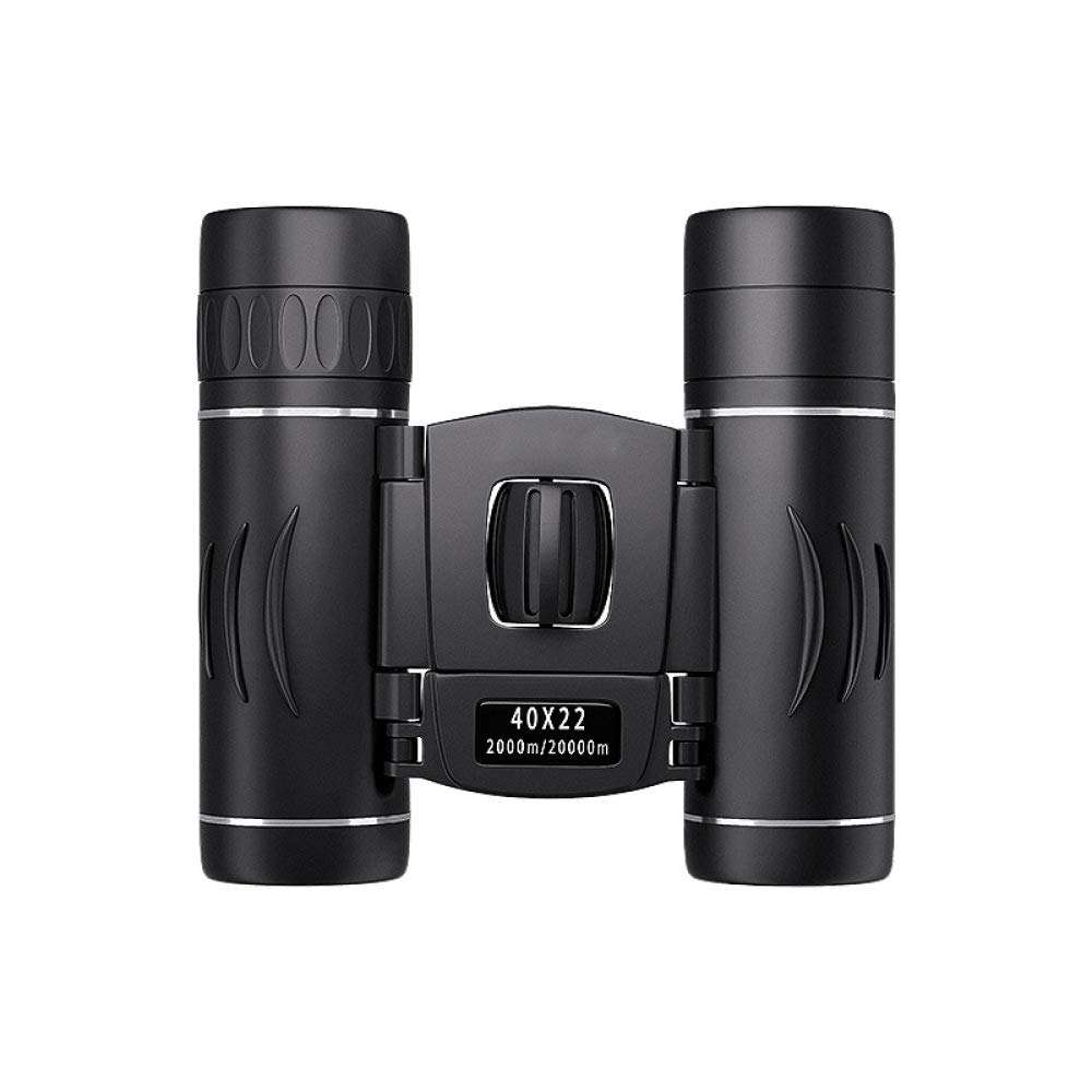WQERLC 40X22Hd Binoculars 2000M Long Range Folding Mini Telescope Optics Telescope for Hunting Sports Outdoor Camping Travel a/Black/S 1