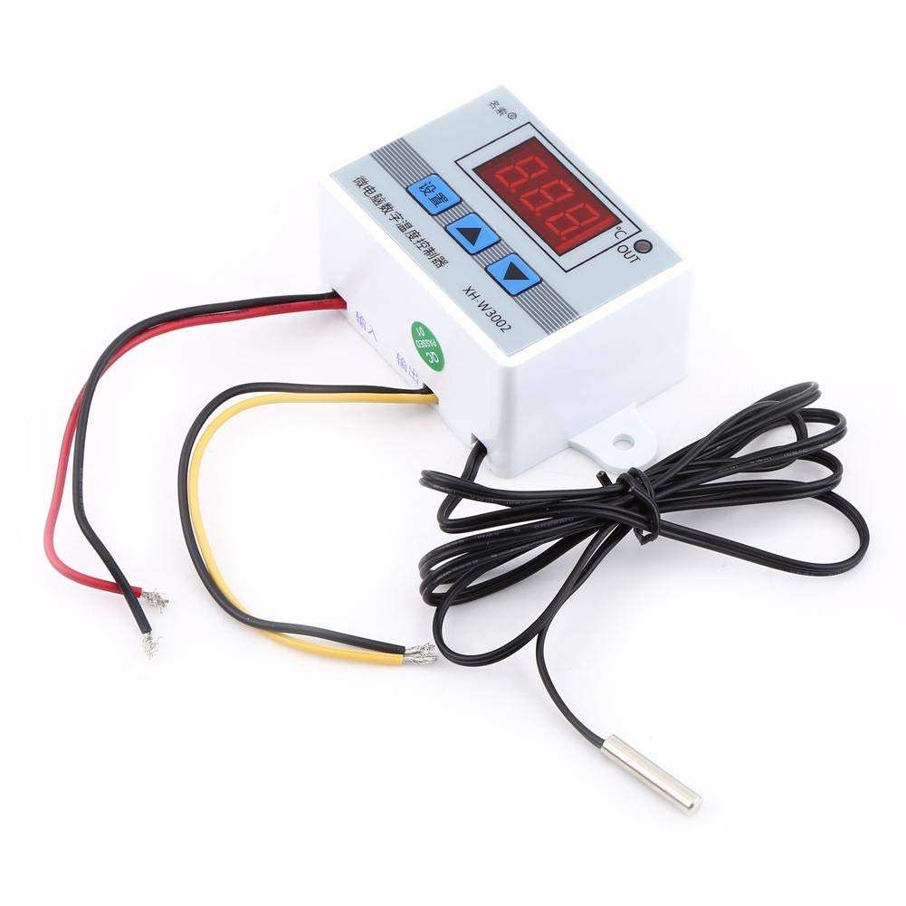 DC Thermostat Temperature Controller Digital Display Microcomputer Switch with Sensor Probe Supports High Temperature Protection(DC24V) 6