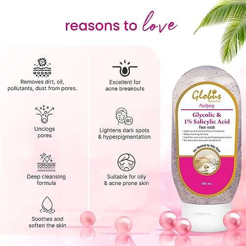 Globus Pimple Clear Face Wash with Glycolic & Salicyclic Acid - 100 ml (Pack of 5) 4