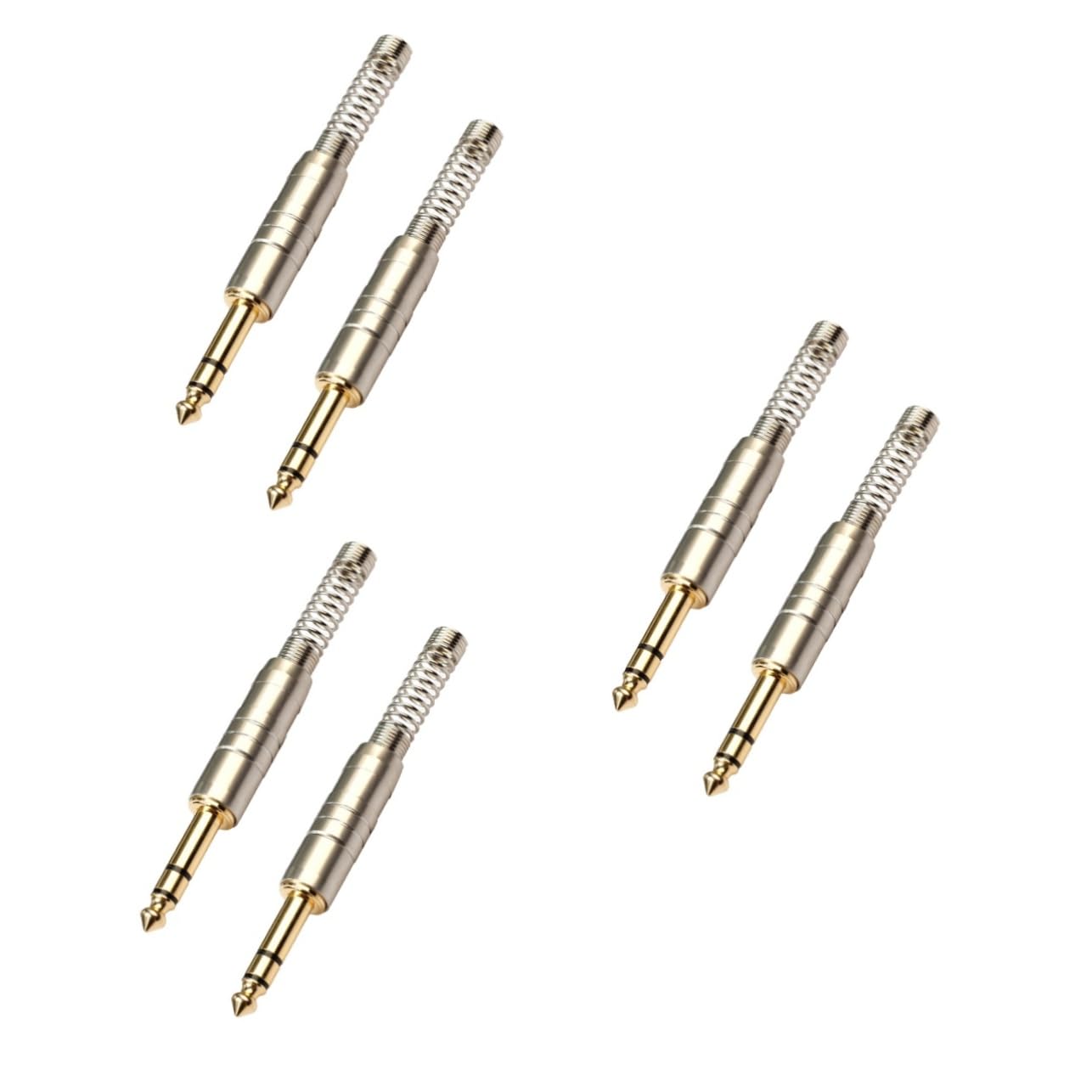 Angoily 6 Pcs Audio Plug Headphone Cord Wire Earbuds Jack Power Cord Wired Earphones Tone Charger Adapter Headphones Earphones Wired Cable Banana Plugs Double Amp Stereo Connector 1