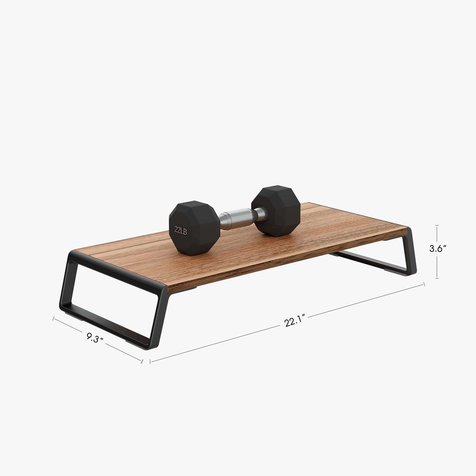 Upergo Monitor Stand Riser, Desktop ,Ergonomic Computer Riser Monitor Stand with Aluminum Feet for Laptops, Printers, PCs, Small TVs, Keyboard Storage, Monitor Riser Desk Organizer for Home & Office 5