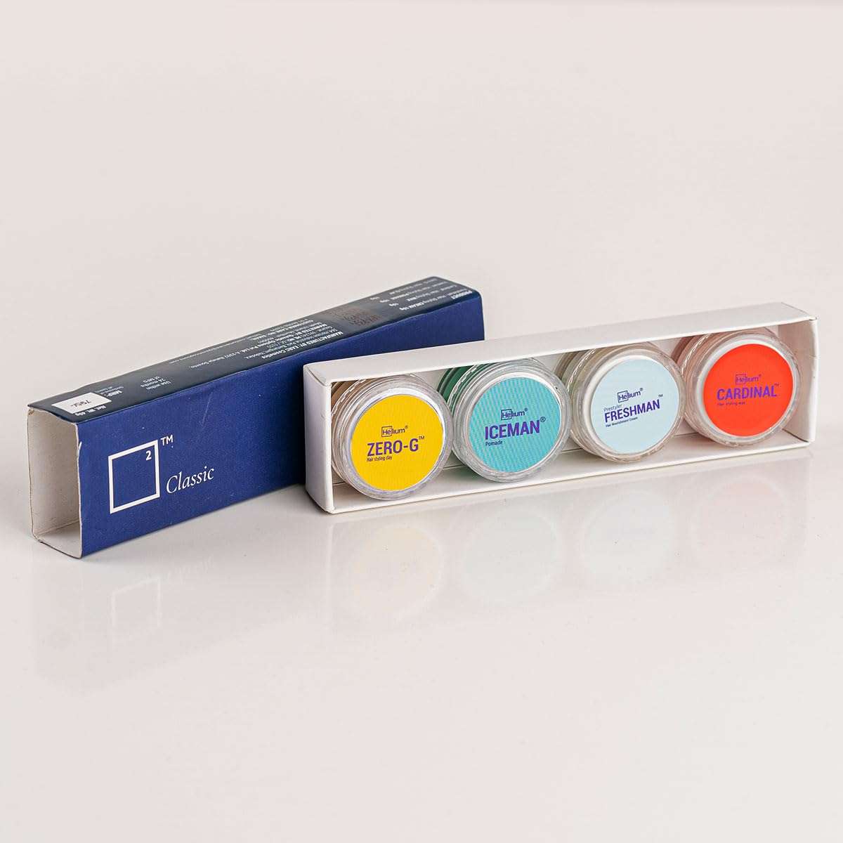 Helium Classic Sample Pack – Hair Cream | Hair Wax | Hair Pomade | Hair Clay – Four Samples of 0.3 Oz each. 6