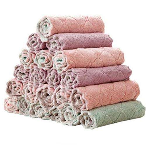 MOOSETOE 20x Household Kitchen & Dinning Dish Cloth Cleaning Rags 5