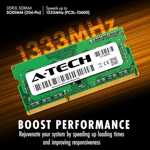 A-Tech 4GB RAM for Dell Inspiron 20 3043 AIO All-in-One Desktop | DDR3/DDR3L 1333MHz PC3L-10600 SODIMM 1.35V 204-Pin Non-ECC SO-DIMM Memory Upgrade 2