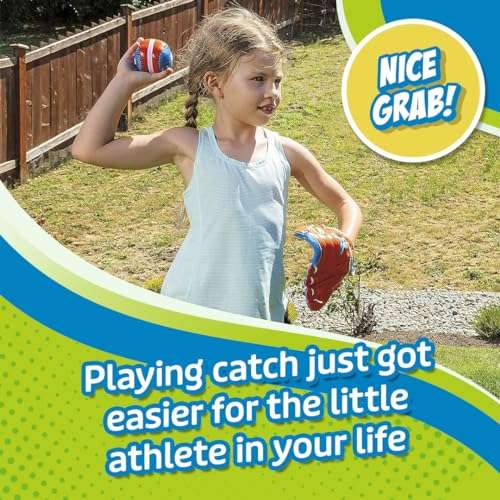 Get Outside Go! Easy Catch Ball & Glove Set Super Sport Outdoor Active Play Baseball by Toysmith (Packaging May Vary) Small 4