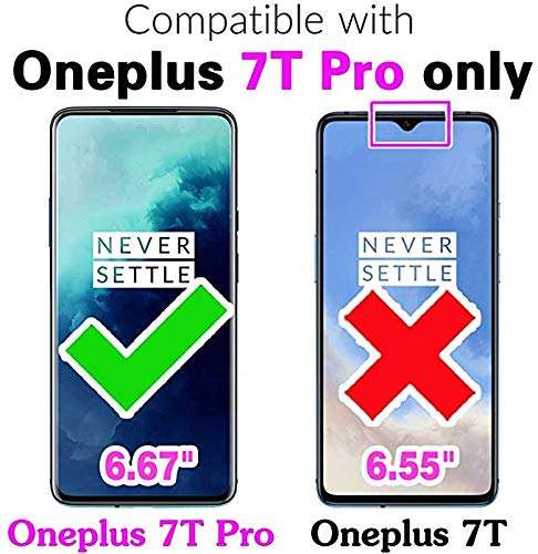 Asuwish Compatible with OnePlus 7T Pro OnePlus7TPro 5G Mclaren Edition Wallet Case Tempered Glass Screen Protector Leather Flip Cover Card Holder Cell Phone Cases for One Plus 7TPro 1Plus 1 + 1+ Brown 2