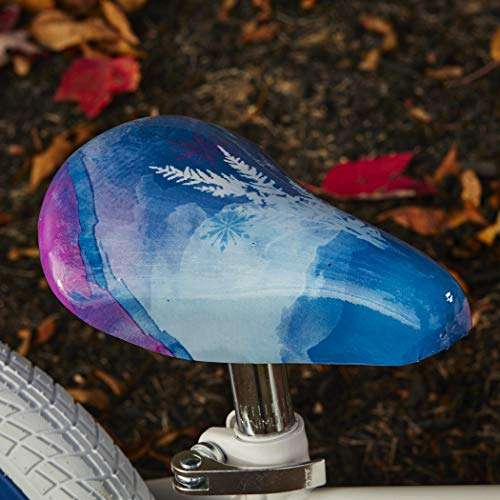 Huffy Frozen 2 Balance Bike for Toddler & Kids, Elsa Graphics, Purple, White, 12 inch 4