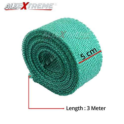 AllExtreme EXSGBG1 Bike Exhaust Universal Silencer Wrap Heat Shield Protector with Clamp Compatible for Classic Electra Standard Bullet (3Mtr, Green) 3