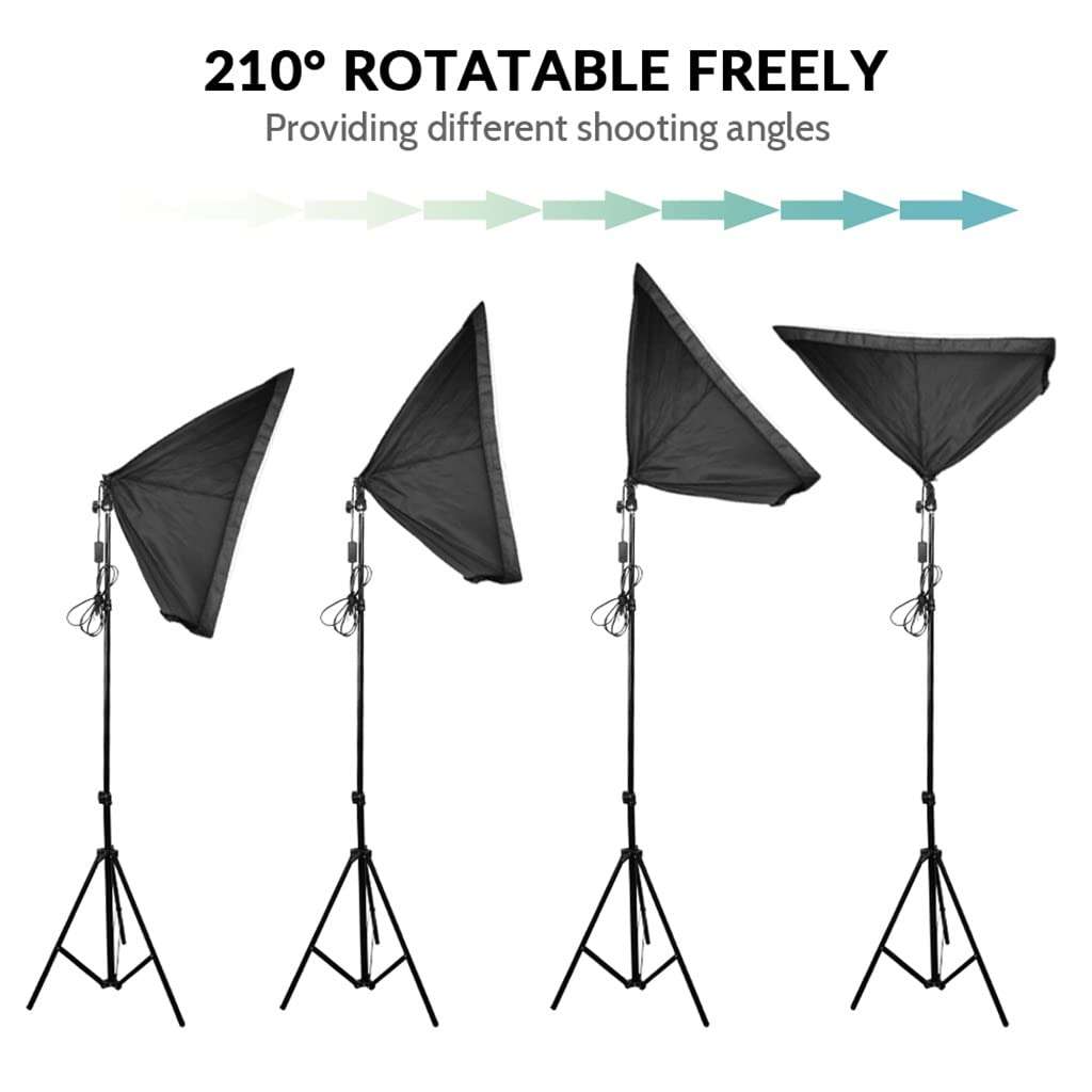 Adjustable 2x3M Background Support System 25W/135W LED Umbrellas Softbox Continuous Lighting Kit for Camera Studio Video 5