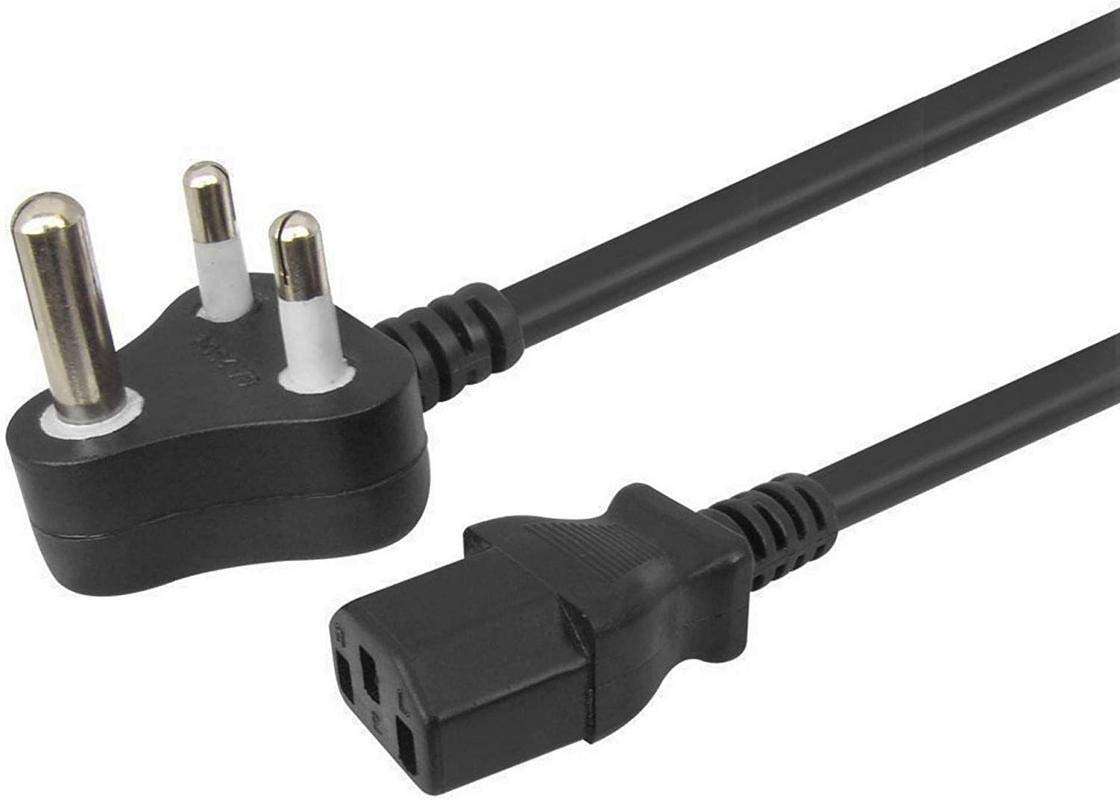 Generic Computer Power Cable Cord for Desktops PC and Printers/Monitor SMPS Power Cable IEC Mains Power Cable (Black) 1.5M 3
