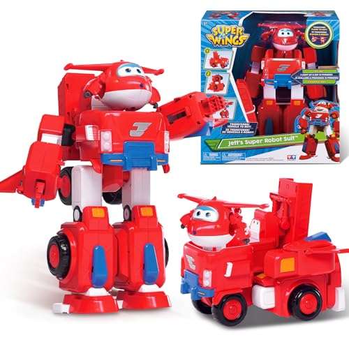 Super Wings 7" Donnie's Dozer Playset with 2" Transform-a-Bot Donnie Mini Figure, Transforming Airplane Toy Vehicle, Plane to Robot, Birthday Gift For Preschool Kids 3 4 5 year old Boys And Girls