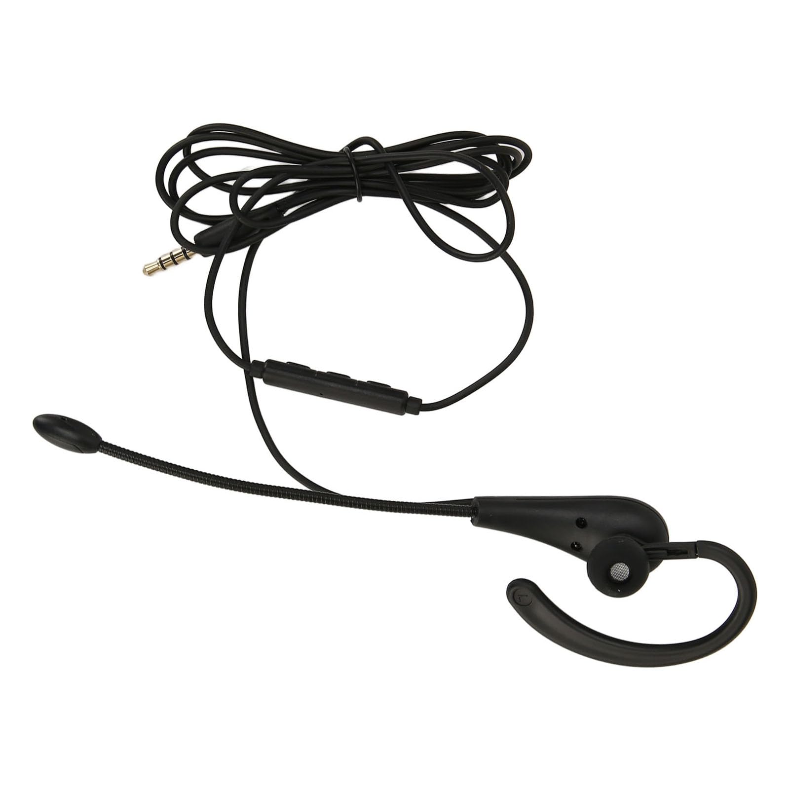 Monaural Headset, Rugged Single Ear Headset with Wired Clear Noise Cancellation for Call Center Computers (3.5mm)