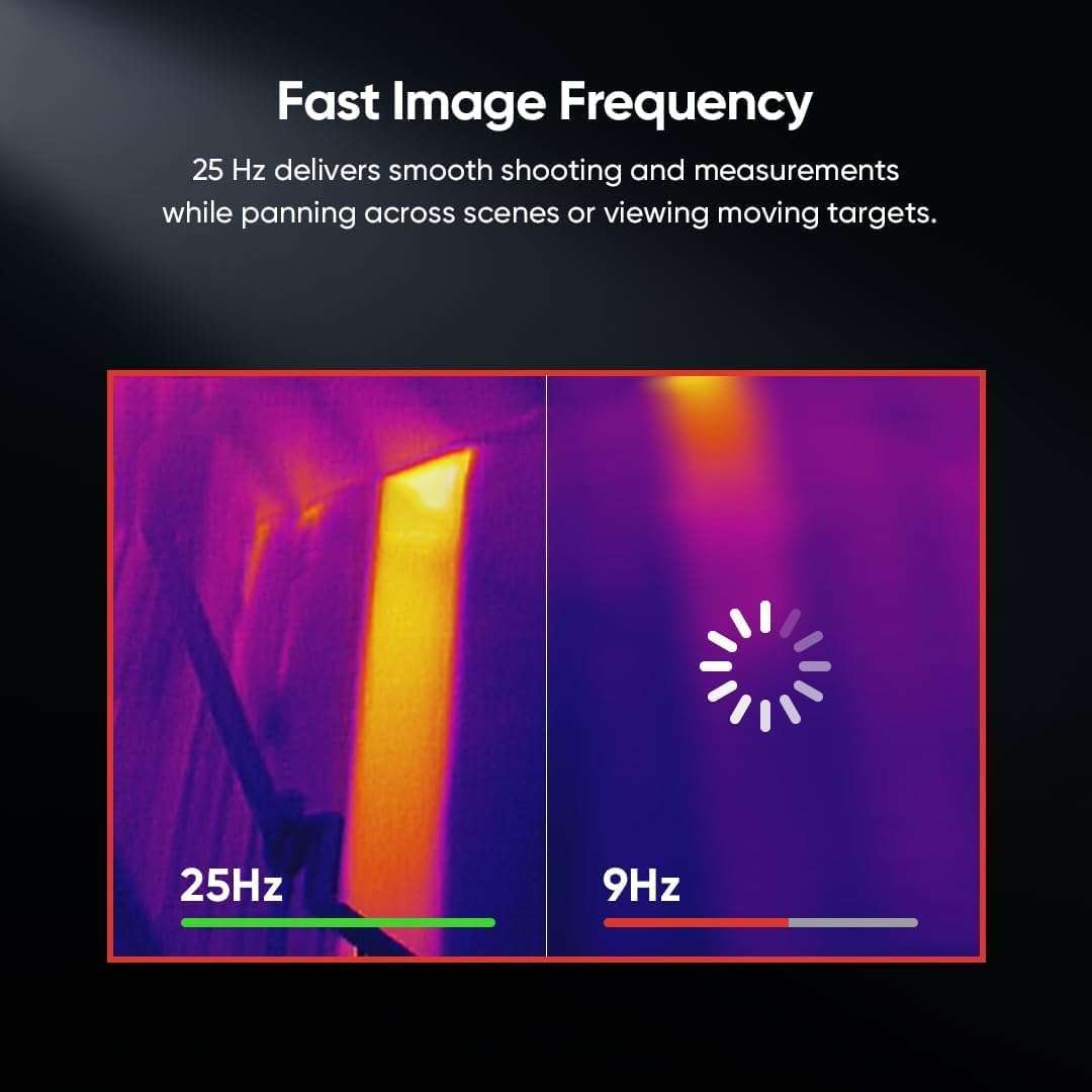 HIKMICRO B1L 160 x 120 IR Resolution Thermal Imaging Camera with WiFi, 25Hz Refresh Rate, 3.2" LCD Screen, Handheld 19200 Pixels Thermal Imager with High Temperature Alarm 5