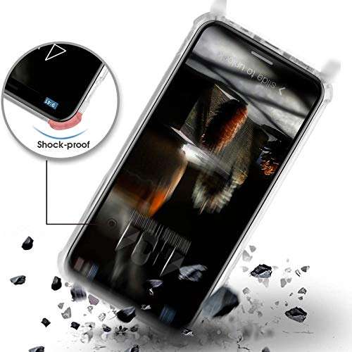 Crossbody Necklace Transparent Case for iPhone 12 Mini - Fashion Clear TPU Cell Phone Mobile Cover Holder with Cord Strap Neck Lanyard, Protective Shock Absorption Air Cushion Bumper 5