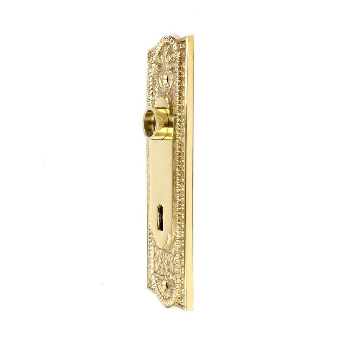 Renovators Supply Manufacturing Door Back Plate Antique Cast Brass 7 3/4 in. Escutcheon Cover Ornate Doorplate 4