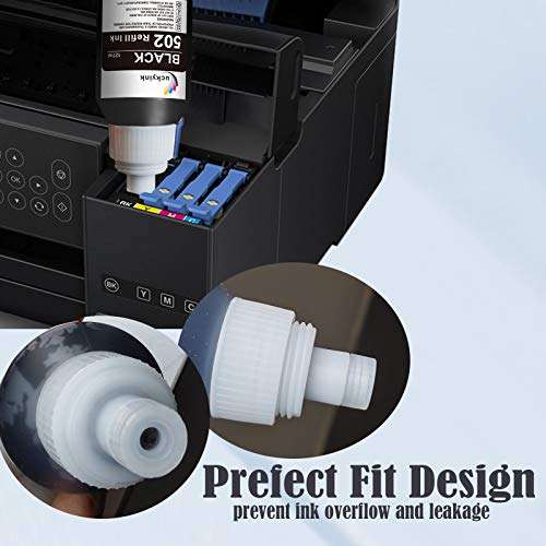 Luckyink Compatible 522 T522 Refill Ink Bottles Replacement for ET2720 ET2710 ET4700 Printer (Black/Cyan/Magenta/Yellow) 4