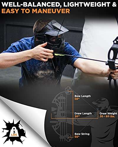 CREATIVE XP GlassHarrier Takedown Recurve Bow Set for Adults - 58” Hunting Archery Bows with Aerospace Aluminum Limbs and Riser - Right Handed Longbow - Size 50 Lbs - Top Recurve Bows for Adults 5