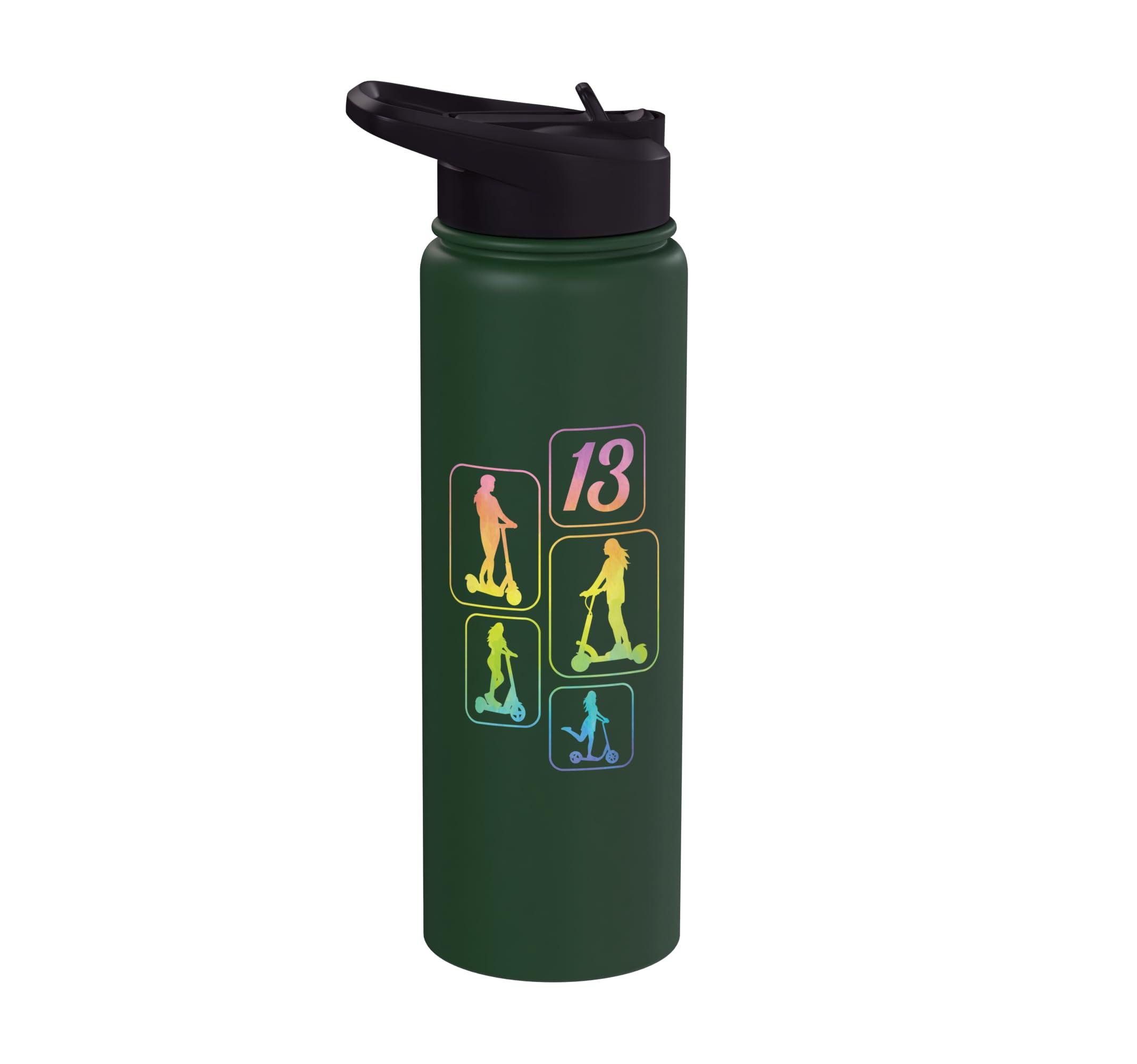 13th Birthday Scooter Driver EScooter 13 year old Girl Stainless Steel Insulated Water Bottle