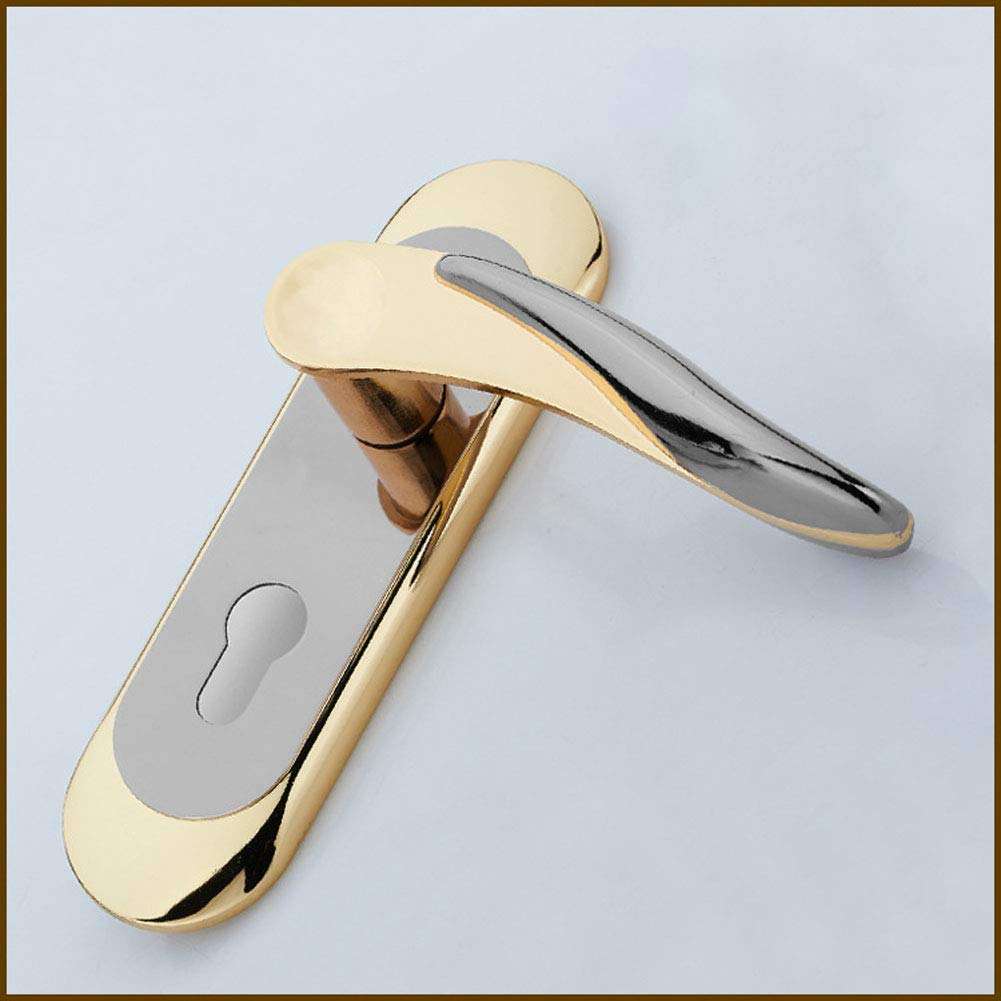 QASIN Door Lock Indoor Home Bedroom Door Simple Door Handle Aluminum Alloy Titanium Black Gold Single Bolt Lock Engineering Supporting 4