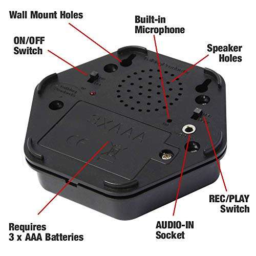 Talking Products, Talking Tiles Voice Recorders, Communication Sound Buttons. Pack of 6 Colors, 80 Seconds Recording. Educational Classroom Resources, Game Show Answer Buzzers. 4