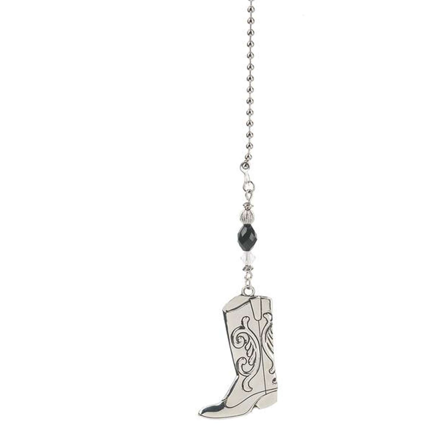 Ganz Ceiling Fan Pull Chain, Cowboy Boot, Silver 1