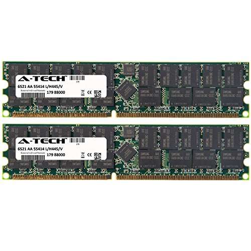 A-Tech 2GB 2X 1GB for Tyan Transport GT20 B3870 GT24 B2881 GT24 B2891 GX21 B2735 GX28 B2881 GX28 B2882 TA26 B2882T26 TA26 B3892 TX46 B4881 TX46 B4882 DIMM DDR ECC Registered PC-3200 Server RAM Memory