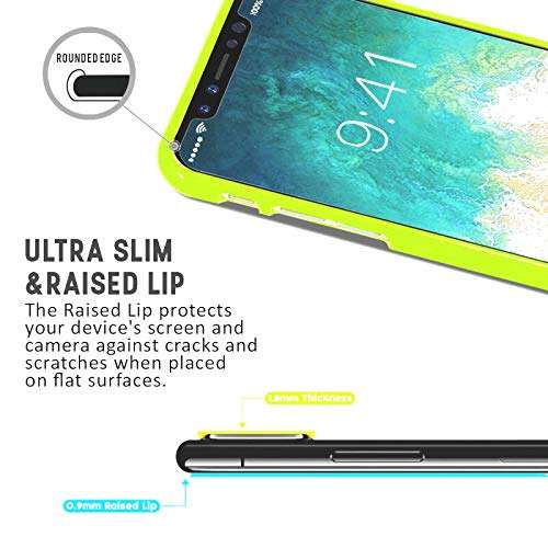 Mooya Jelly Series [Thin Slim] Phone Case [Flexible] Pearl Glitter Jelly [Drop Protection] Reinforced TPU Case [Lightweight] Bumper Cover for（Samsung S10,Neon Yellow 4