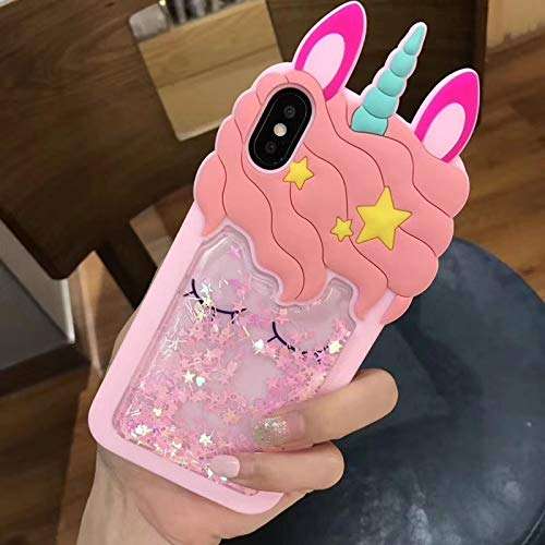 Quicksand Unicorn Samsung A70/A70S Case,3D Cute Unicorn Kids Girls Women Bling Glitter Soft Silicone Rubber Case for Samsung Galaxy A70/A70S 6.7 inch (Quicksand Unicorn) 5