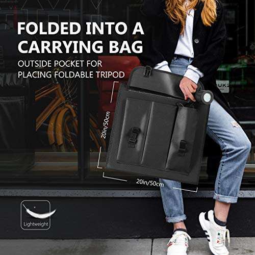 Neewer 20x20 inches Table Top Photography Studio Lighting Light Tent Kit with Foldable Shooting Box, Led Light, Mini Tripod, Phone Holder, 4 Color Backdrops for Product Shooting Advertising 3