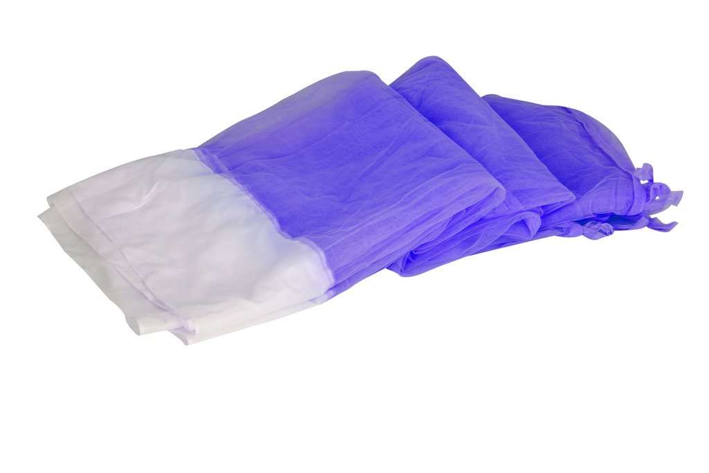 Aarushi Double Bed Mosquito Net with Cotton Border Purple 1