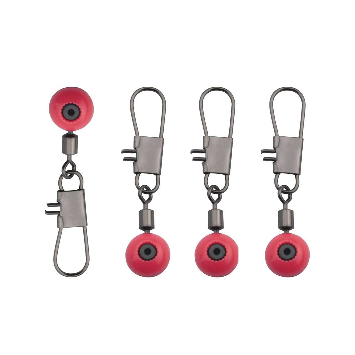 JianLing 50PCS Stainless Steel Sea Fishing Space Bean B-Type Horoscope Ring Boat Fishing Connector Large Float Holder Sea Rod Big Belly Drift Fishing Line Slide Connector for Lua Fishing 1