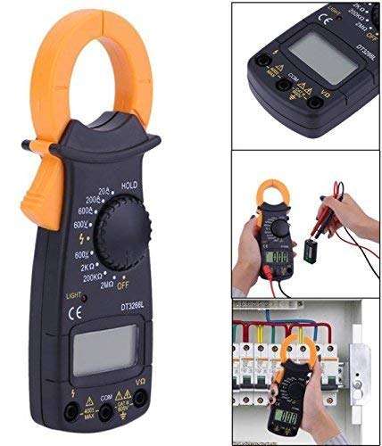 Drake Digital Clamp Multimeter AC DC Voltmeter Ammeter Ohmmeter Volt Tester LCD Meter,with overload protection function 4